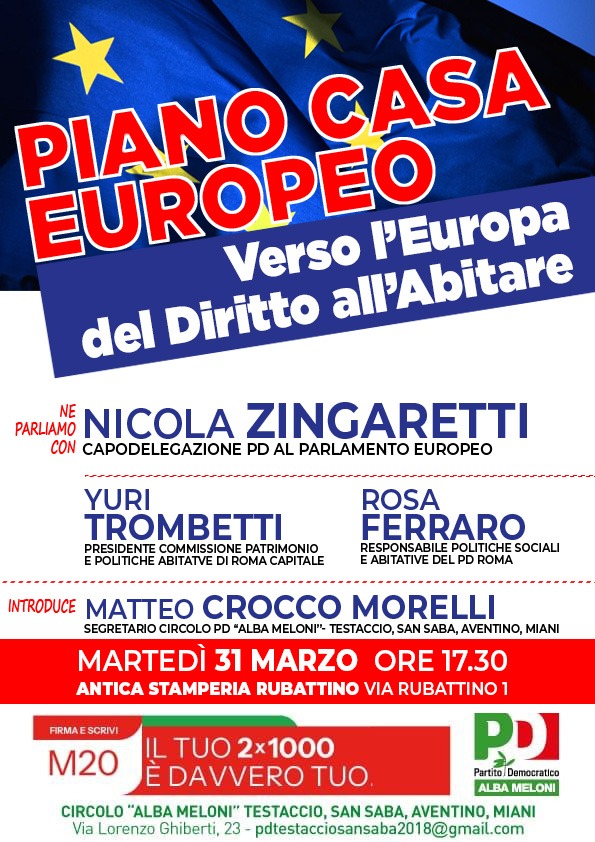 Piano casa europeo - verso l'Europa del Diritto all'Abitare